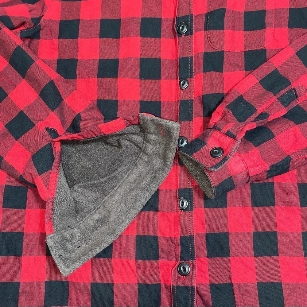 LL Bean Womens Fleece Lined Flannel Shirt Jacket Size xs - Picture 6 of 10